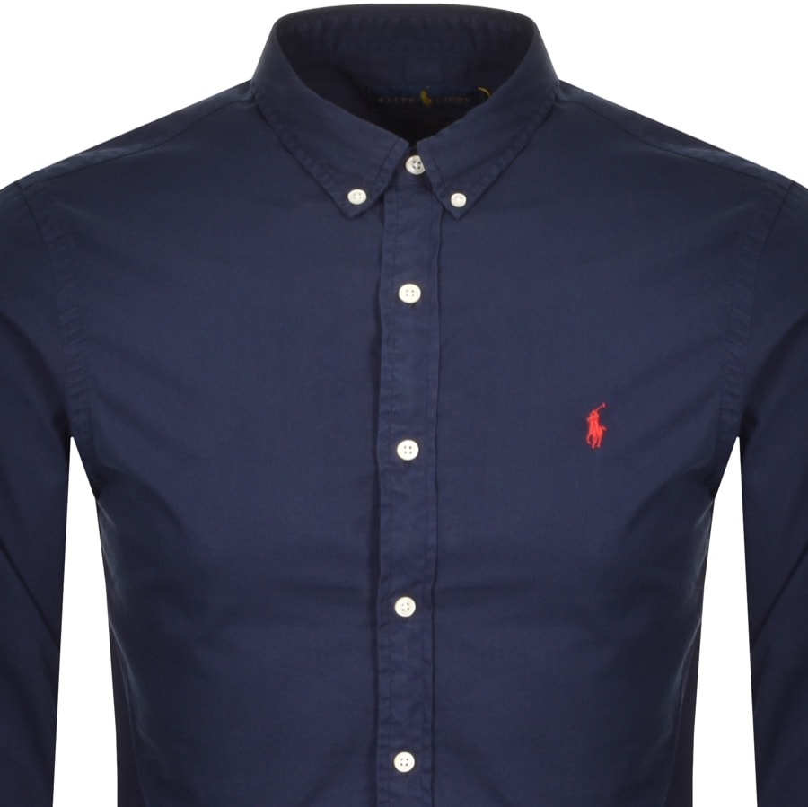 Alternative Image for ProductRalph Lauren Chino Long Sleeved Shirt Navy2
